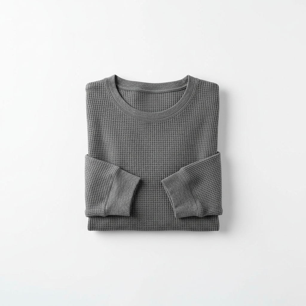 Gray long sleeve thermal shirt